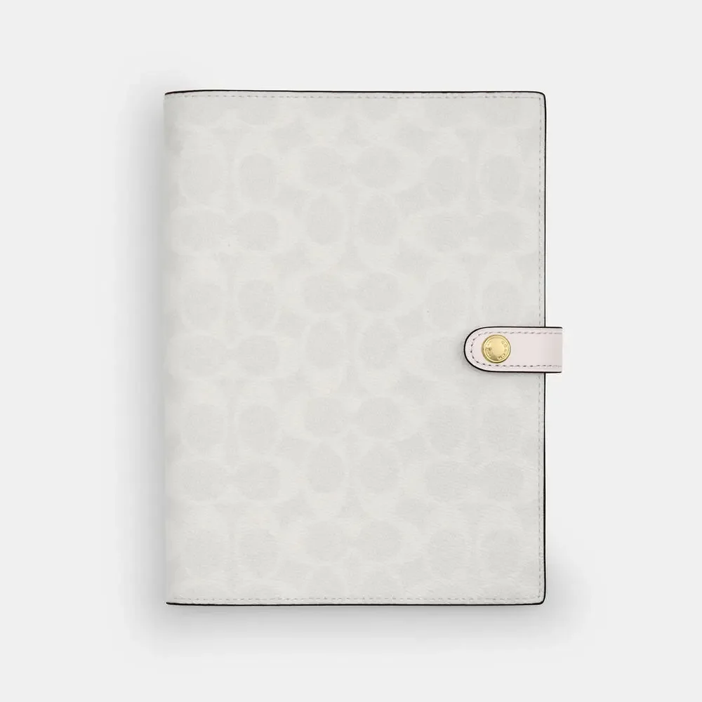 Coach Notebook In Signature Canvas chalk - Picture 3 of 3
